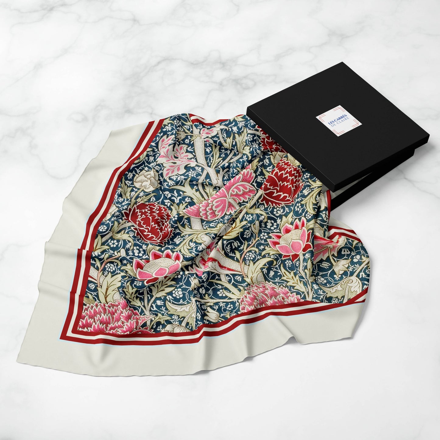 William Morris Botanical Silk Square Scarf