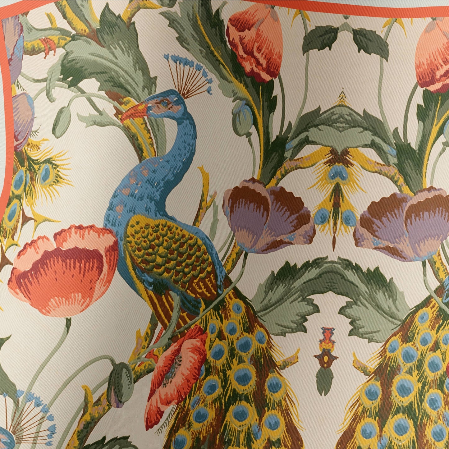 The Peacock Silk Square Scarf