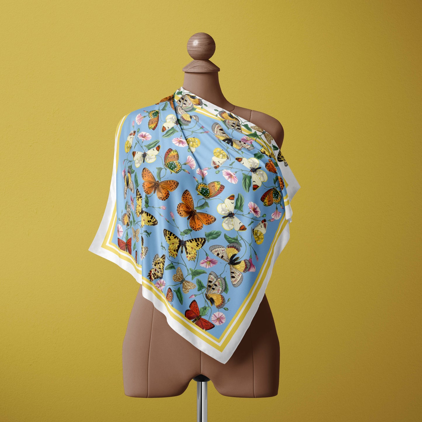 The Butterfly Escape Silk Square Scarf