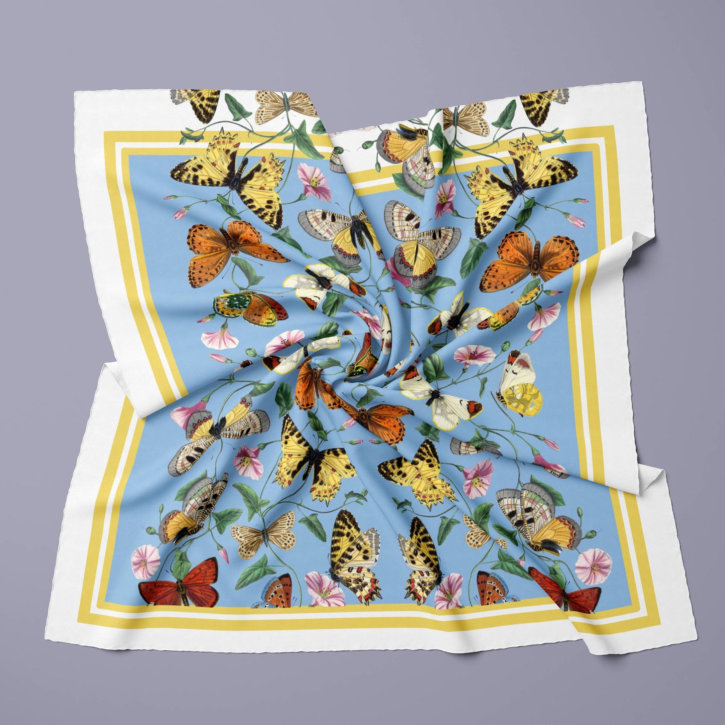 The Butterfly Escape Silk Square Scarf