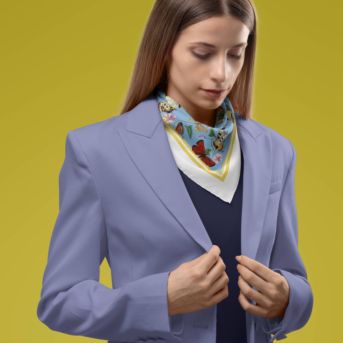 The Butterfly Escape Silk Square Scarf
