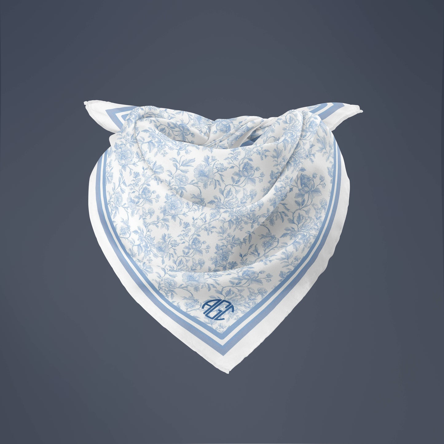 Custom Monogram Silk Scarf