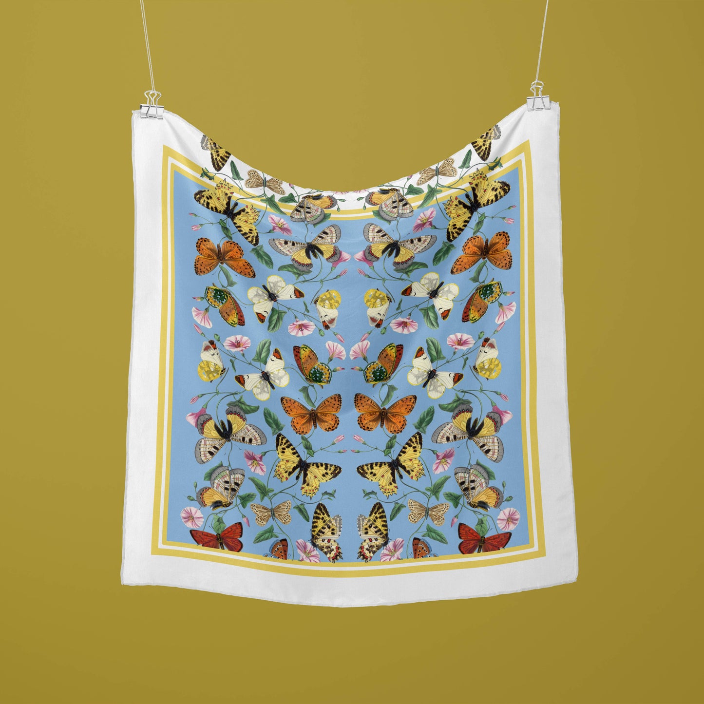 The Butterfly Escape Silk Square Scarf