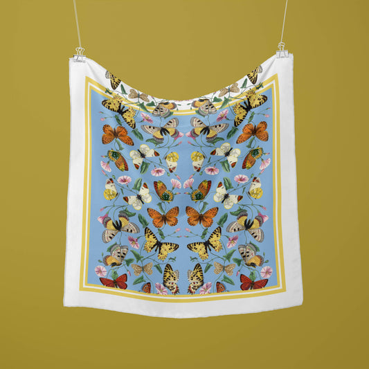 The Butterfly Escape Silk Square Scarf