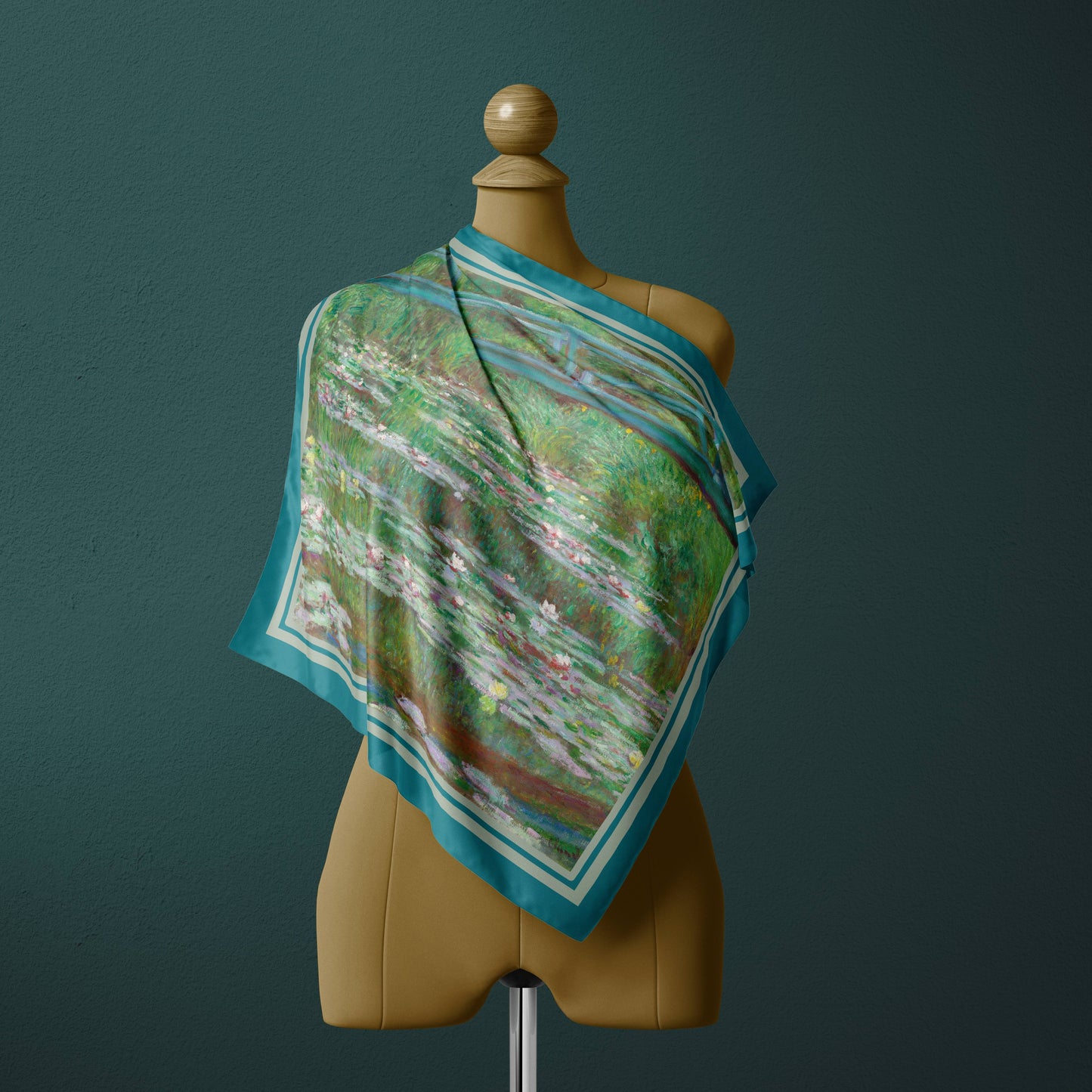 The Nympheas by Monet Silk Square Scarf