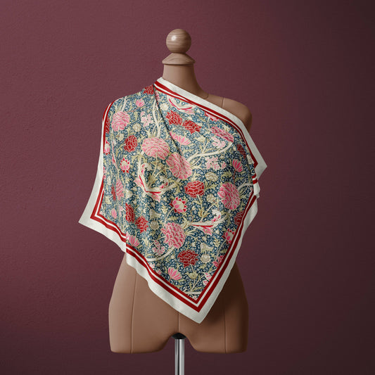 William Morris Botanical Silk Square Scarf